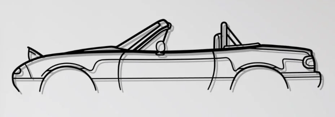 Mazda Miata MX-5 NA Roll bar 1994 Wall Art