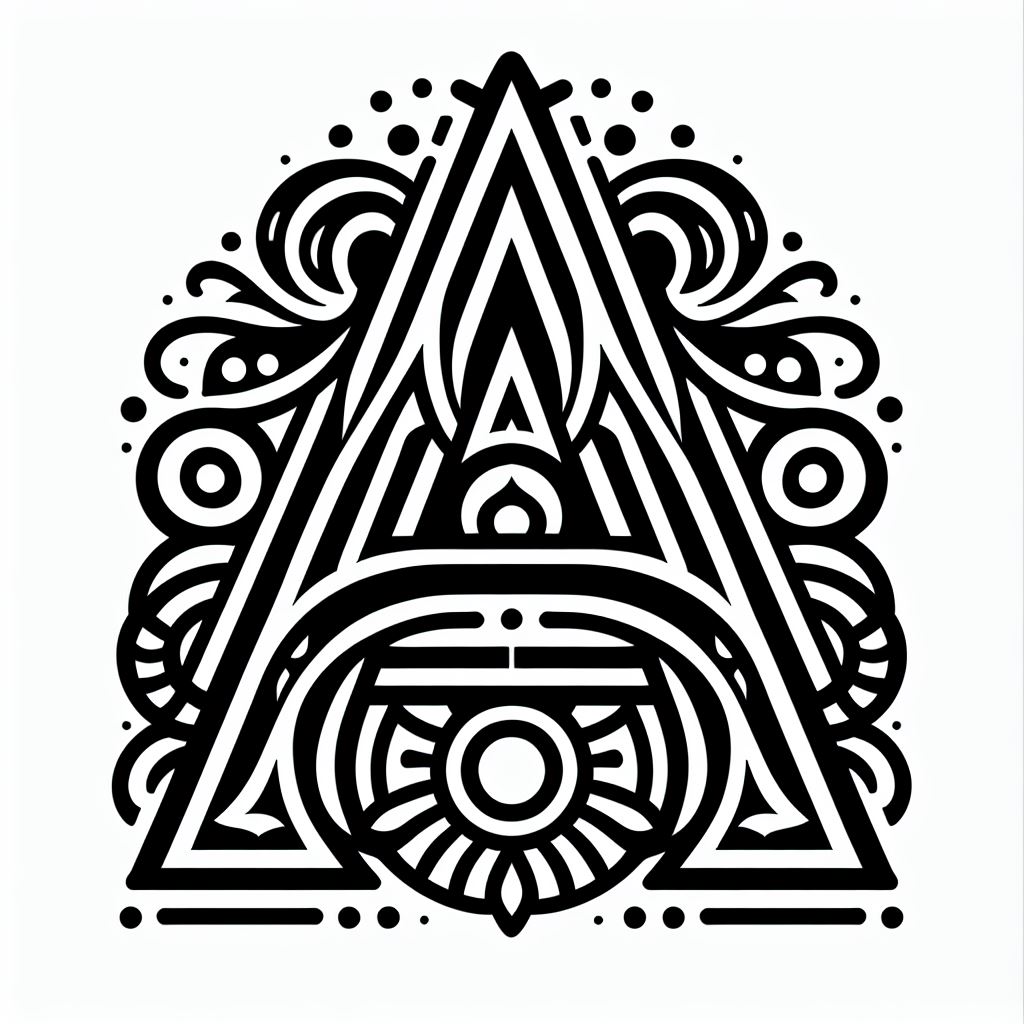 Frottage creation: letter A (version 2)