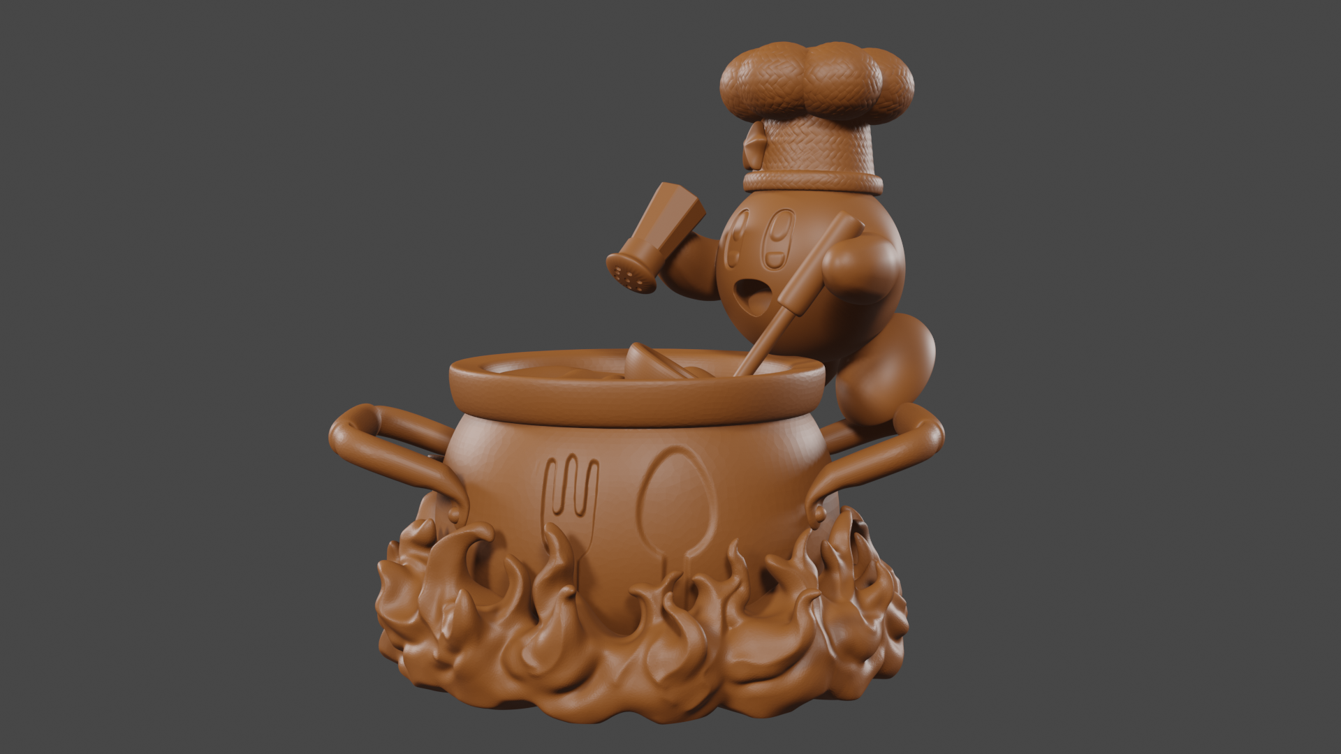 Kirby inspired, Cook Kirby, Tabletop DnD miniature by ...