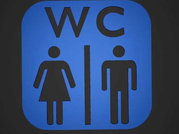 WC stencil template