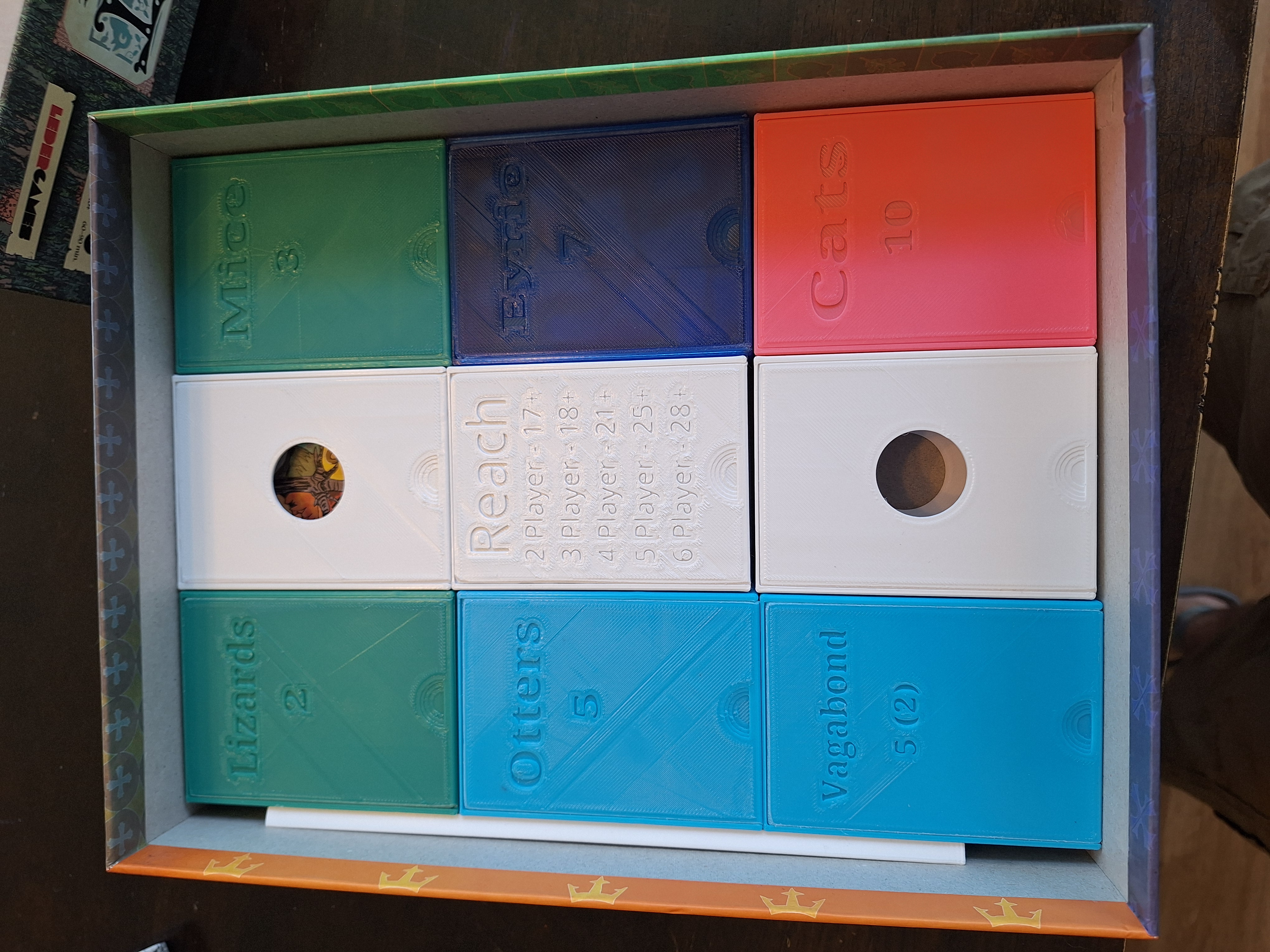 Root Organizer Lids with Faction Labels