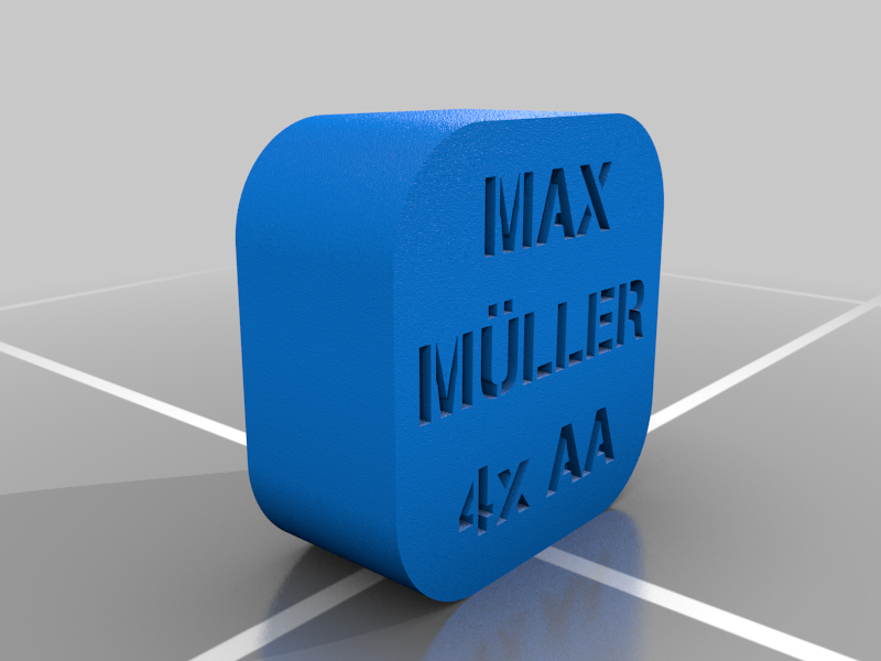 AA Battery Case - nametag (magnetic) Remix