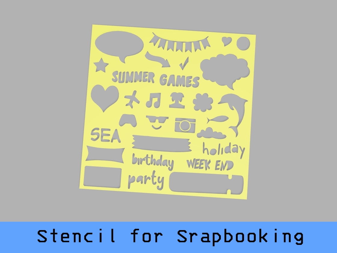 Stencil for Scrapbooking