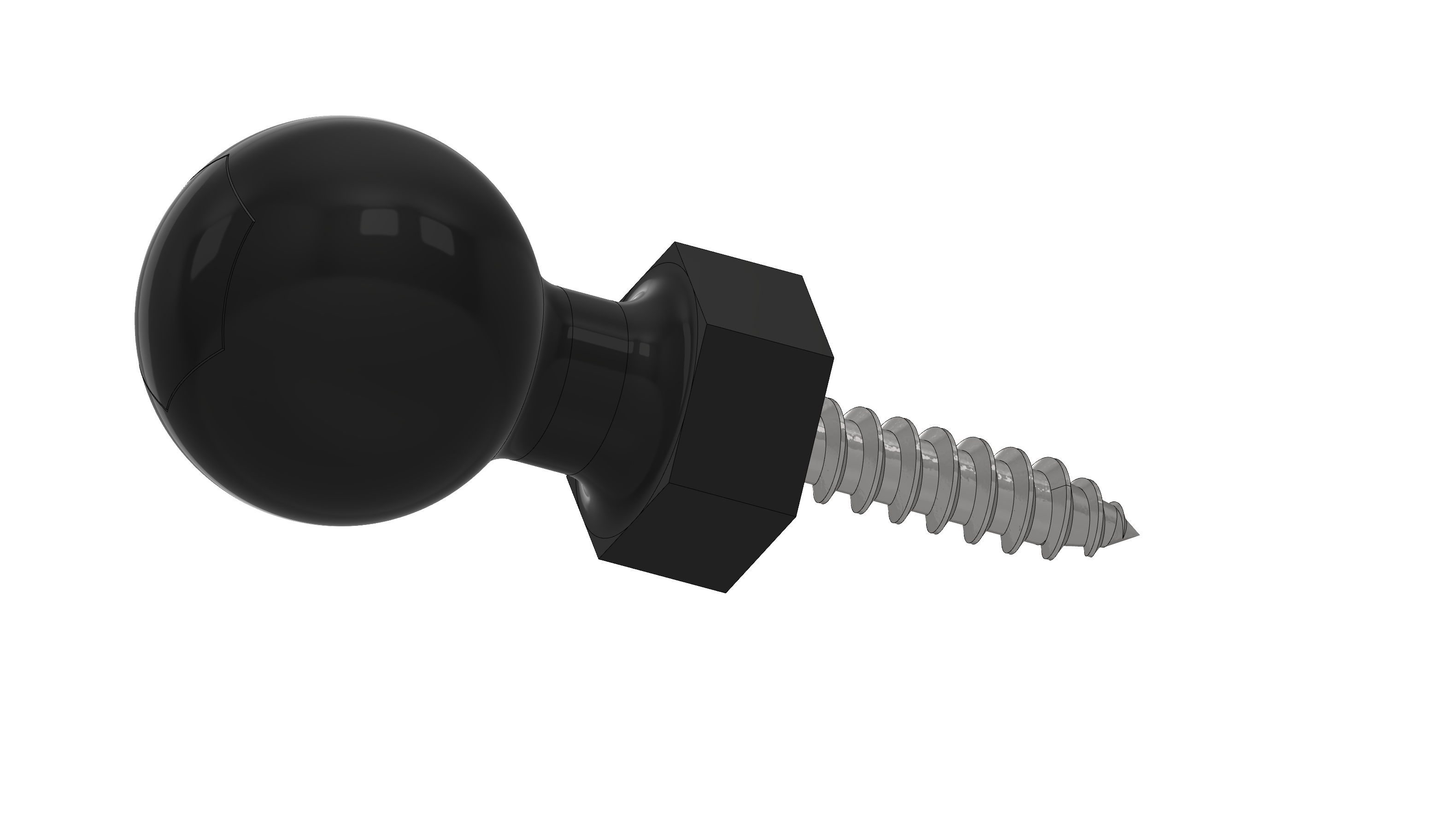 Ram Mount like Ball for Lag Bolt