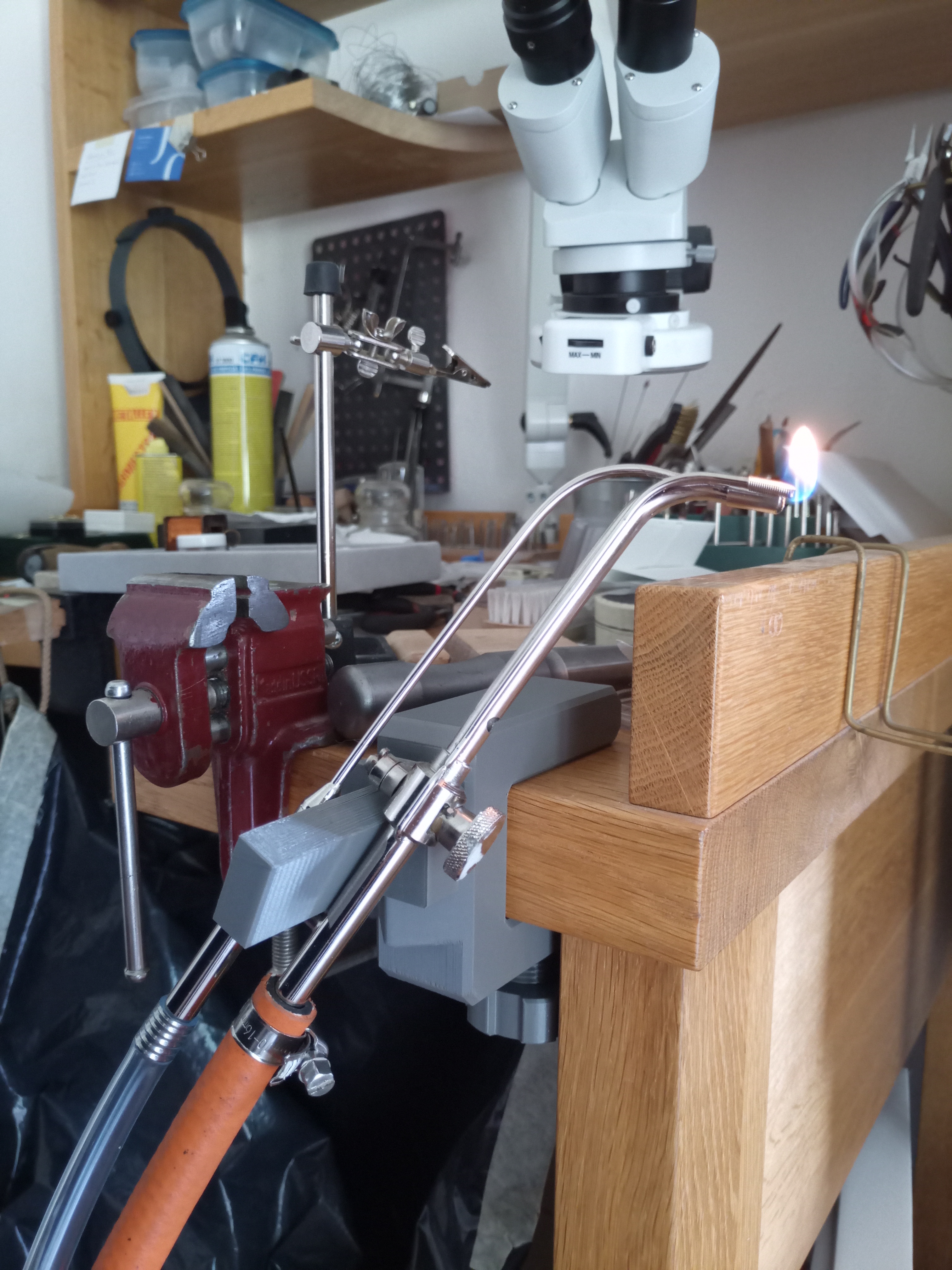 Soldering torch holder for modular desk clamp 3D model thumbnail