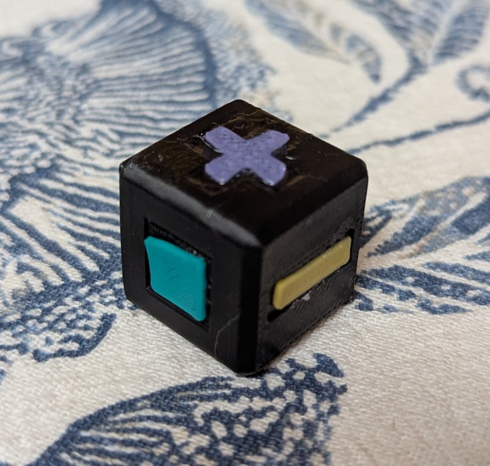 Balance Tetris Cross die 3D model thumbnail