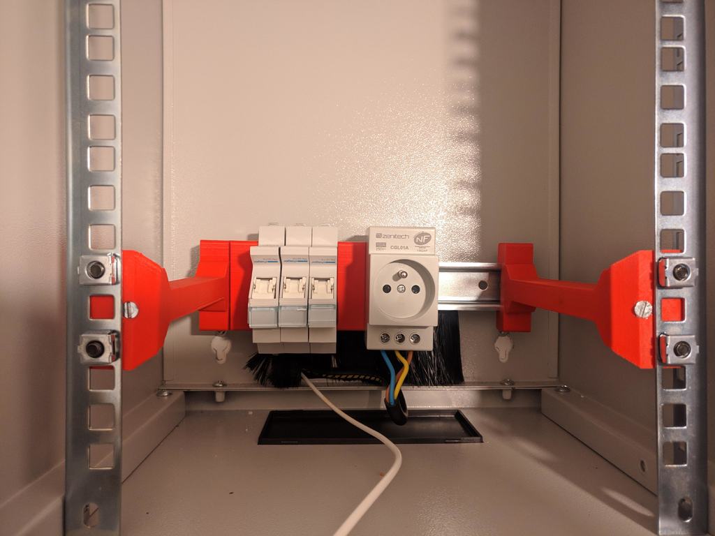 Rack Din rail support