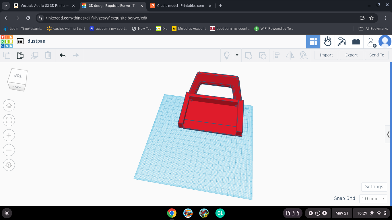 dustpan with handle
