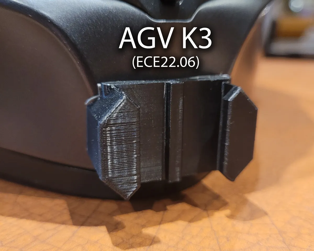 AGV K3 Chin Mount ECE22.06 2023+ Model (NOT K3 SV) for GoPro and Other  Action Cameras by leginmac | Download free STL model | Printables.com