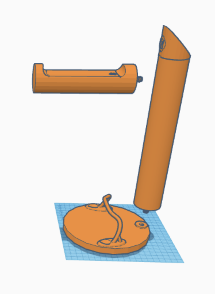 Headphones and Controller stand 3D model thumbnail