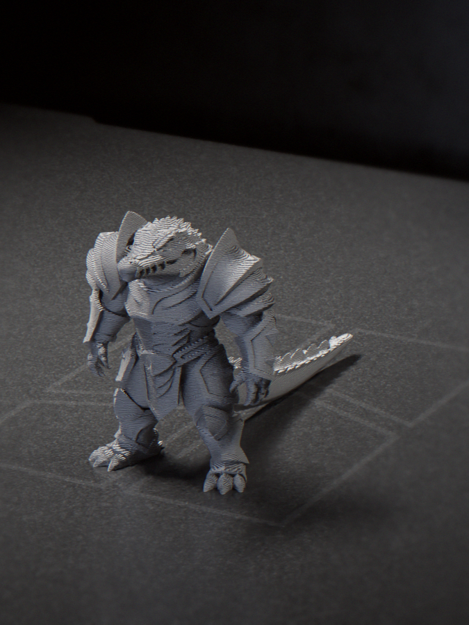 Crocodile Warrior Figurine Animal 3D Printable 3D model by José Pedro