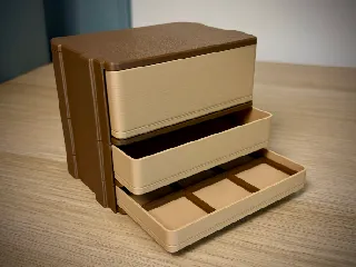 Modular Desk Drawer 2x3 Gridfinity | Push Lock