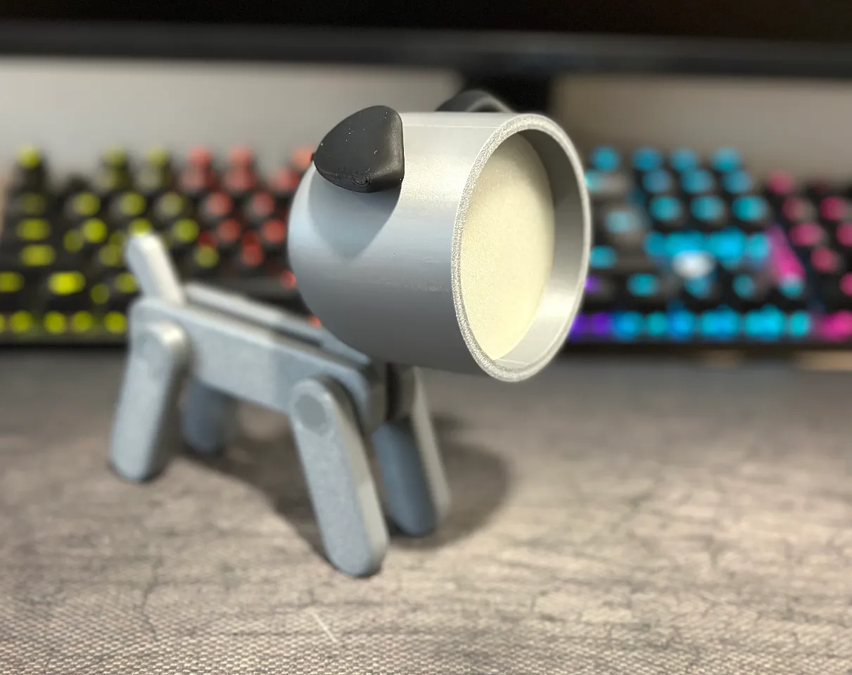Cute dog led lamp (LED Lamp Kit 001) by 3Dmar | Download free STL model ...