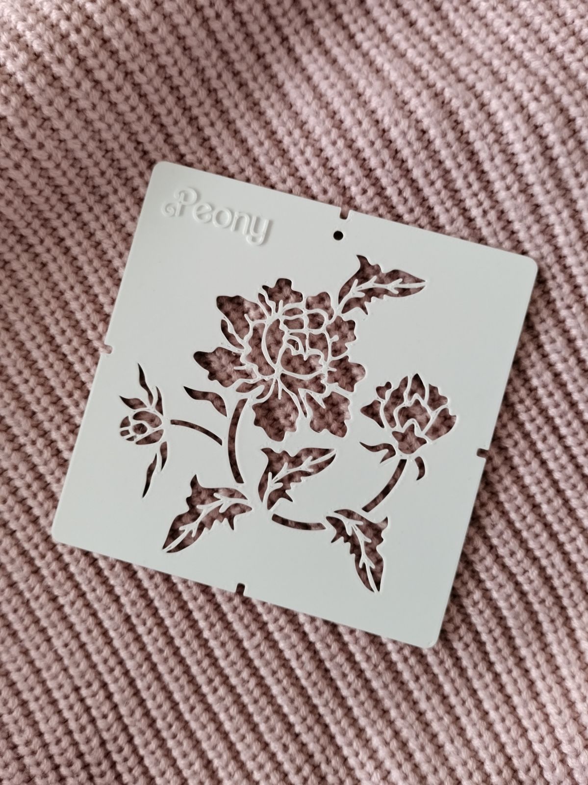 Peony Stencil Template — thumbnail 2