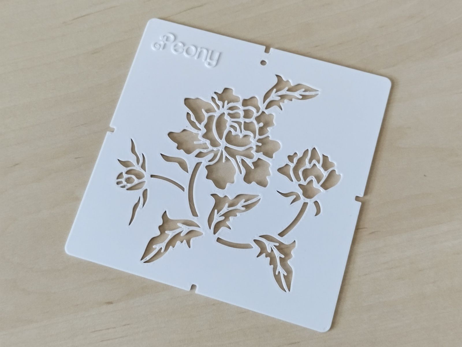 Peony Stencil Template