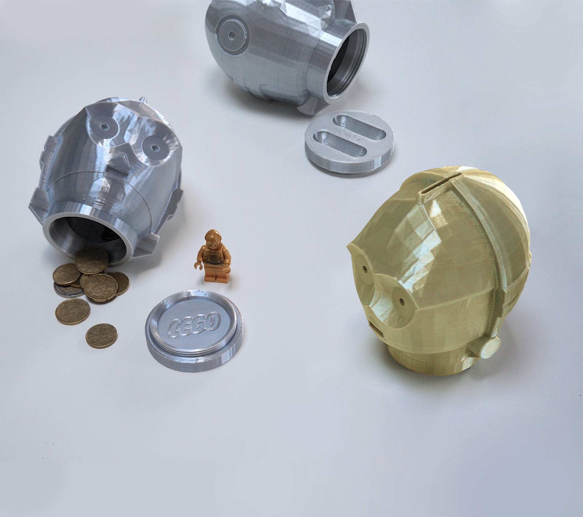 STAR WARS C3PO LEGO PIGGY BANK by FORJ | Download free STL model ...