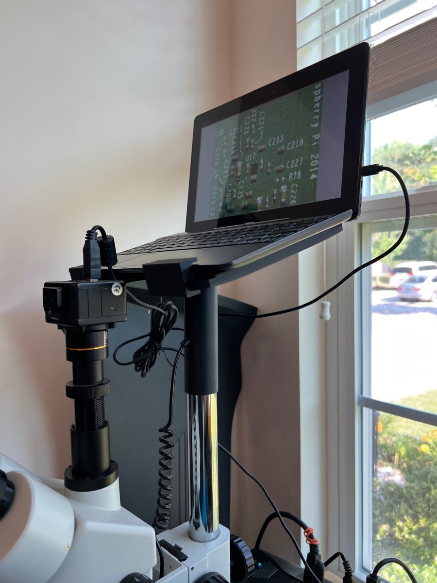 Mini Laptop Stand for a Microscope