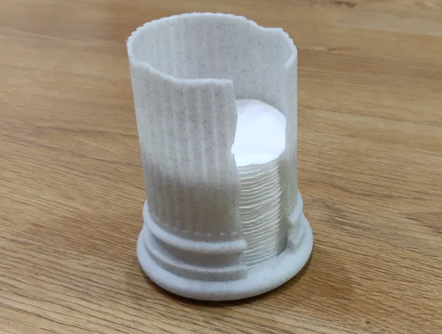 Cotton pad holder roman pillar