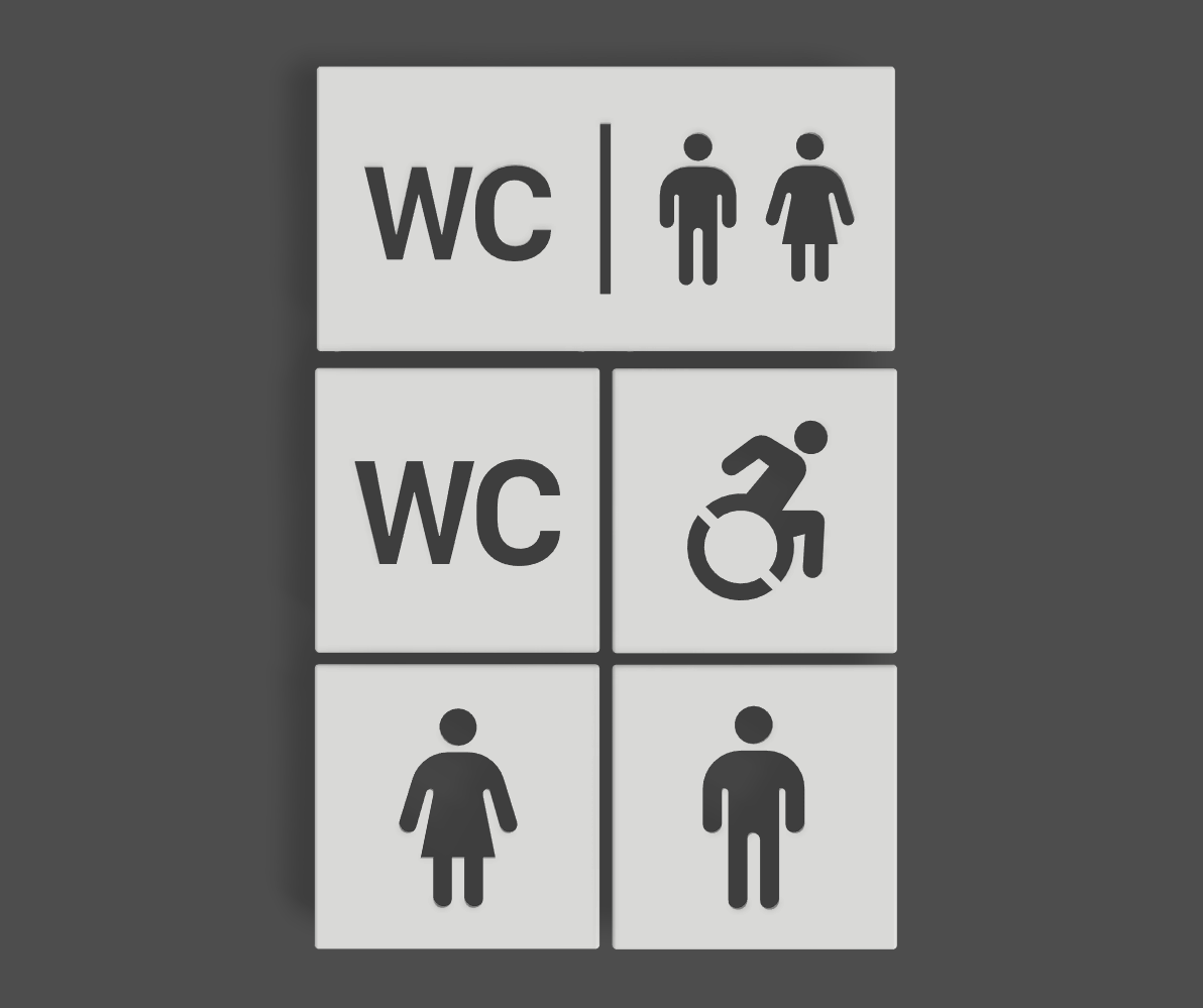 Toilet/Restroom Sign | IconSystem3D