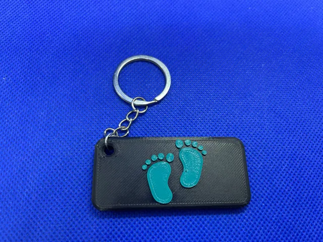 Baby foot keychain