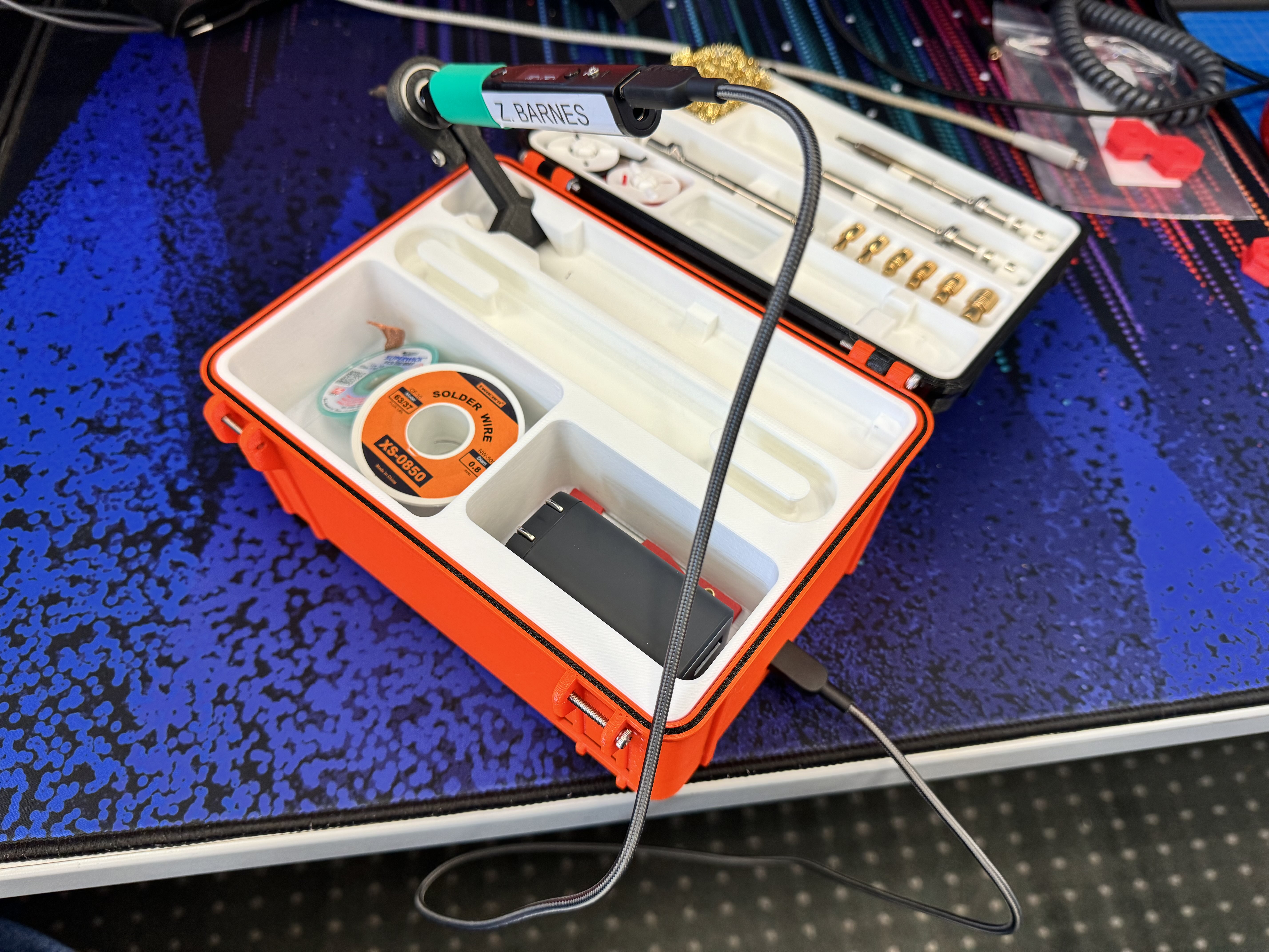Fully Portable Pinecil Soldering Station with Battery 3D model thumbnail