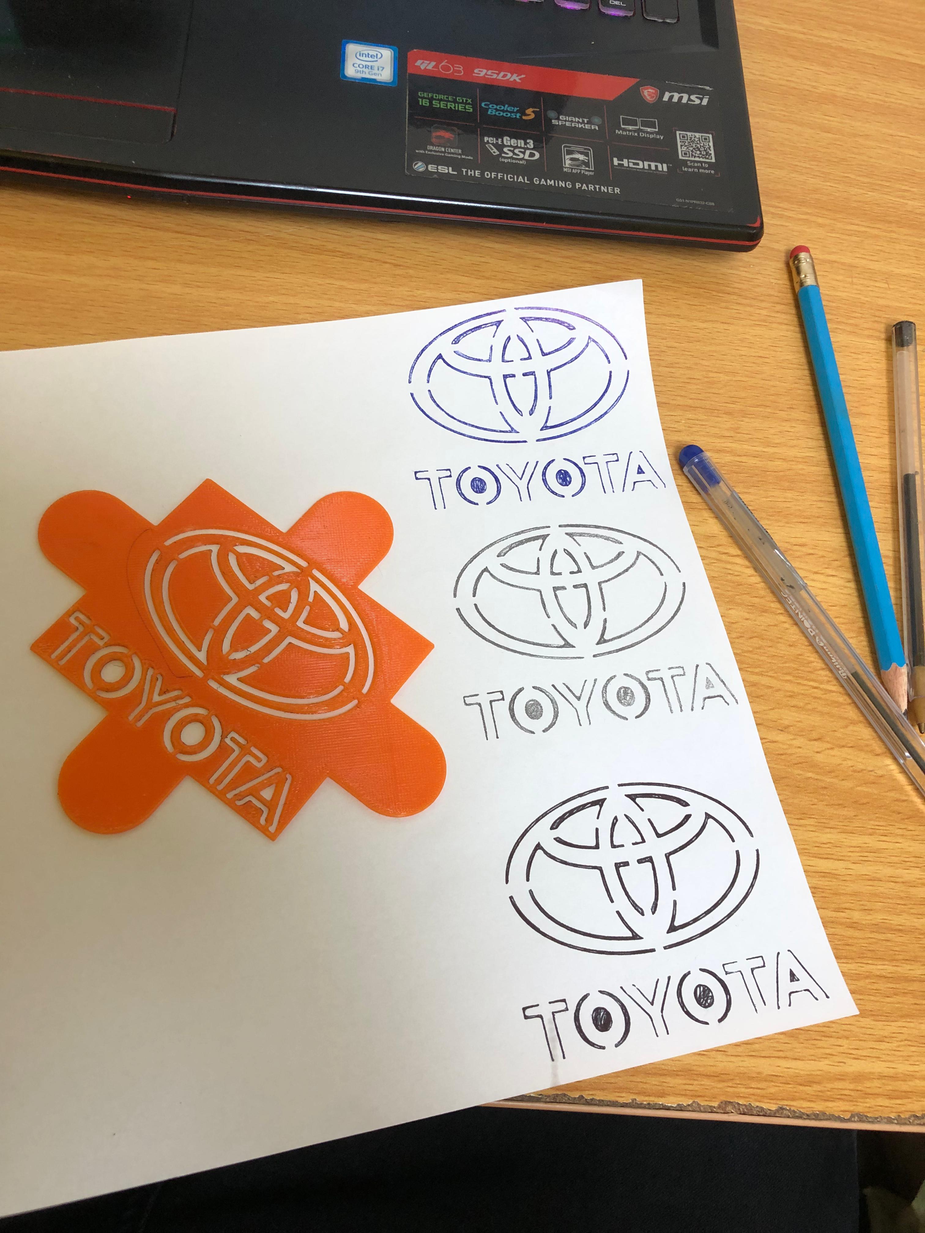 Toyota Drawing Template