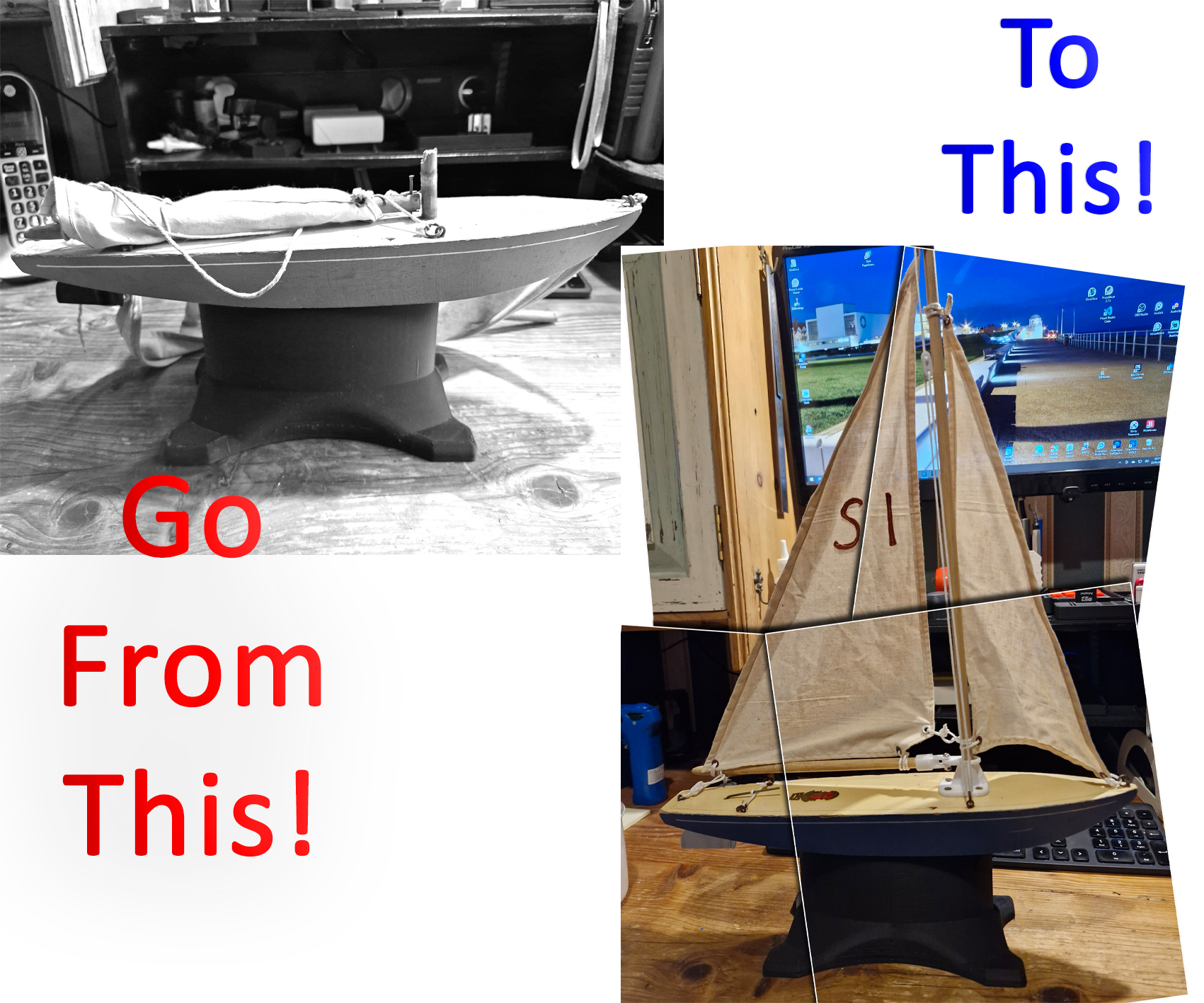 Toy Yacht Mast Repair Kit