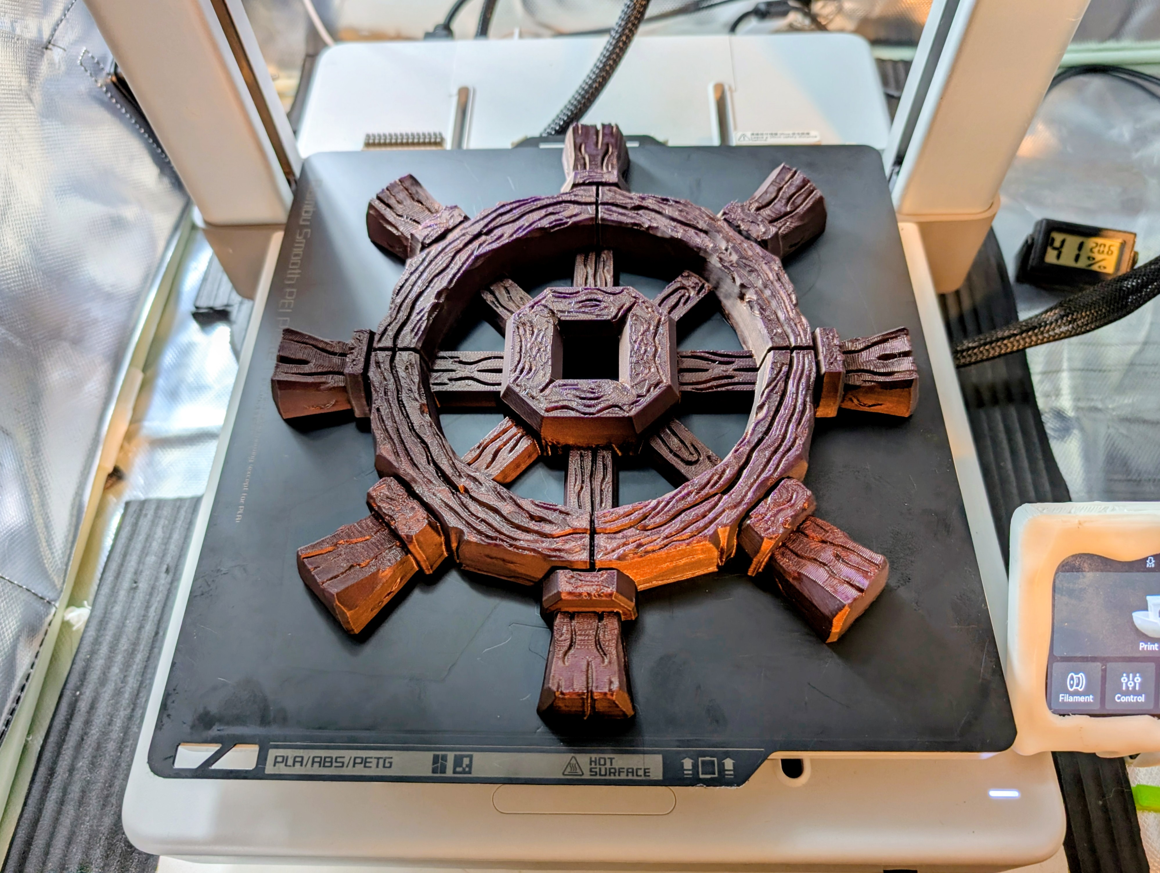 Driftwood Pirate Wheel Wall Sculpture