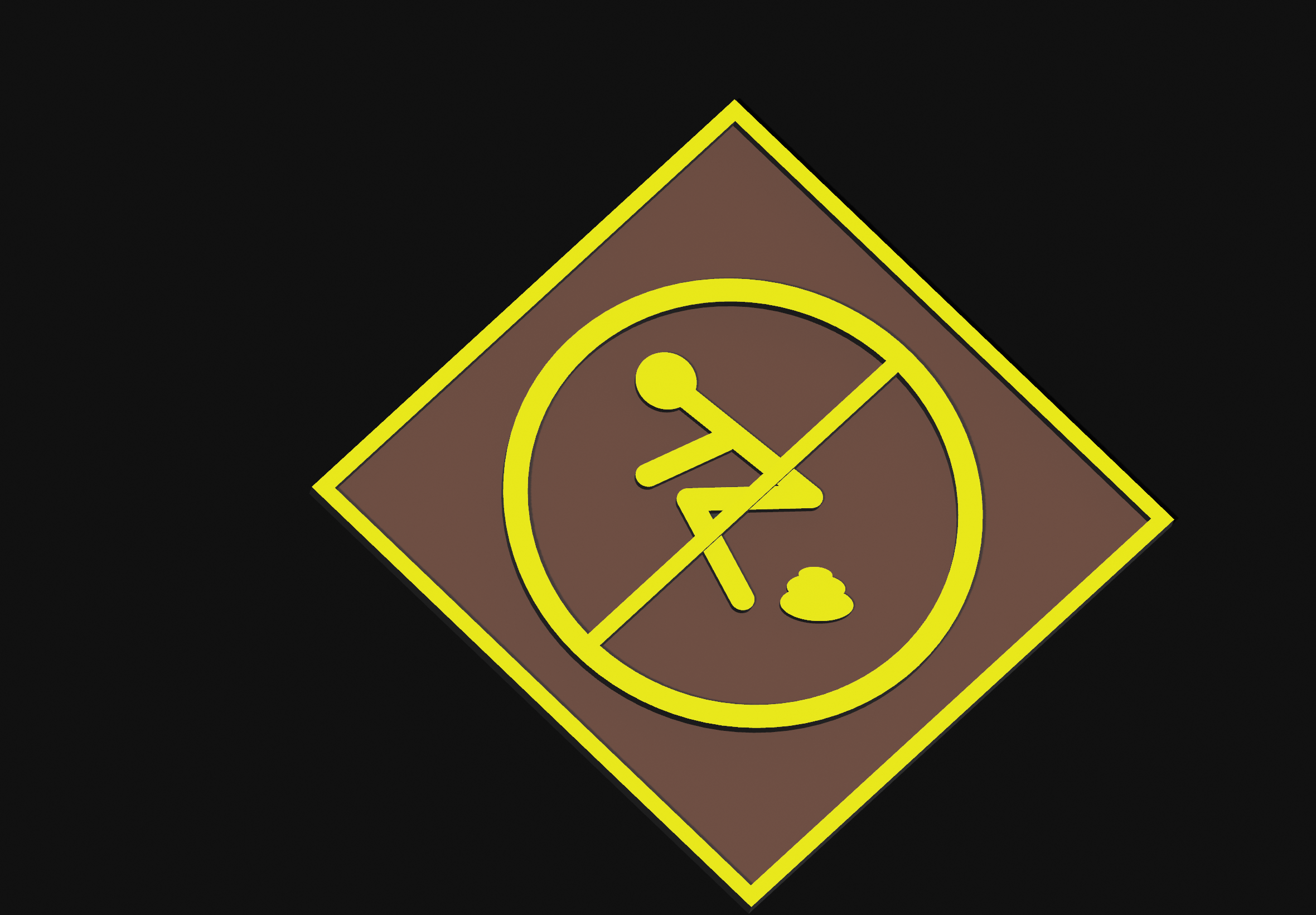 No pooping sign