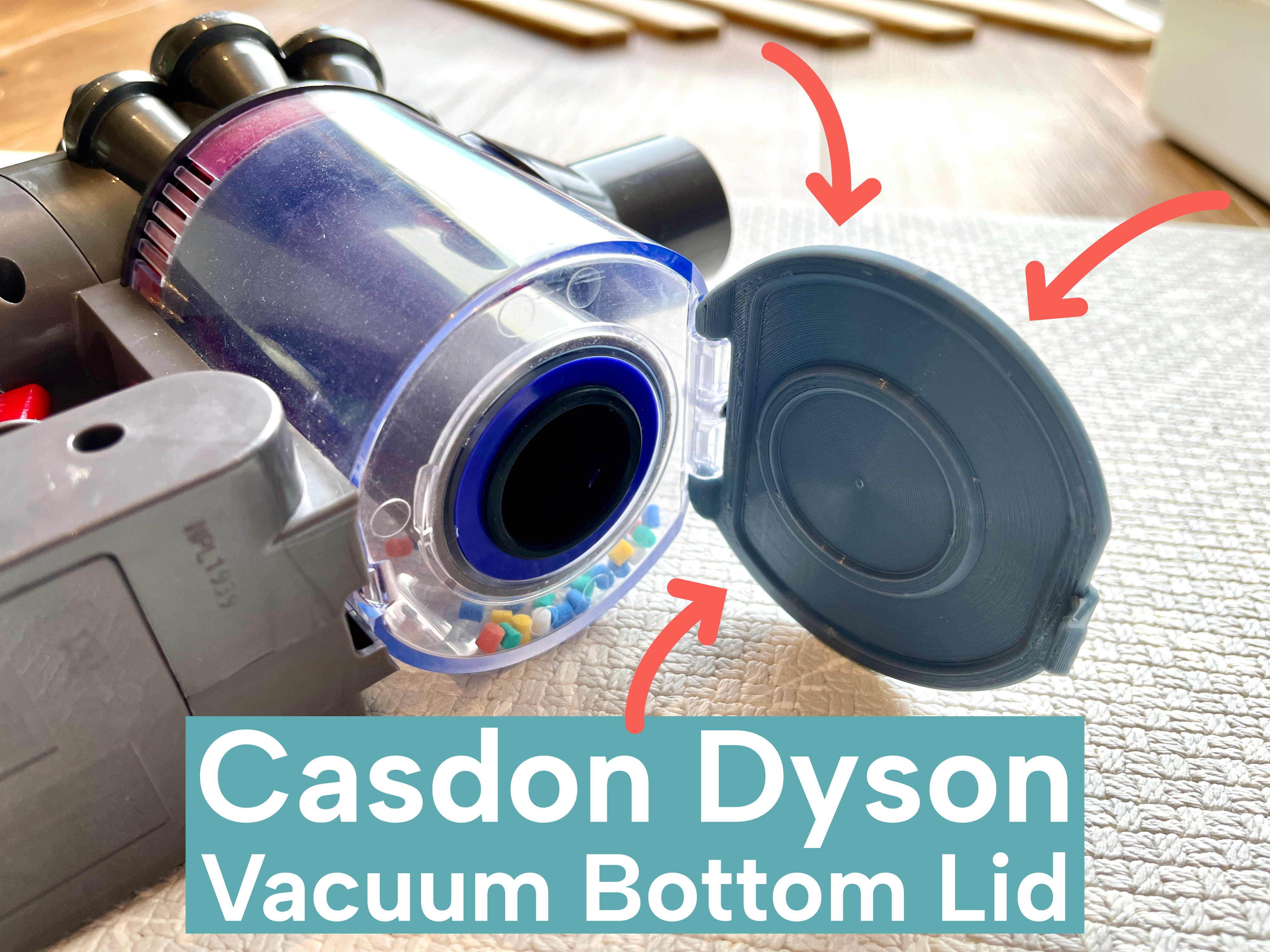 Casdon Dyson Vacuum Toy Bottom Lid STRONG by Makers Manual Download free STL model Printables