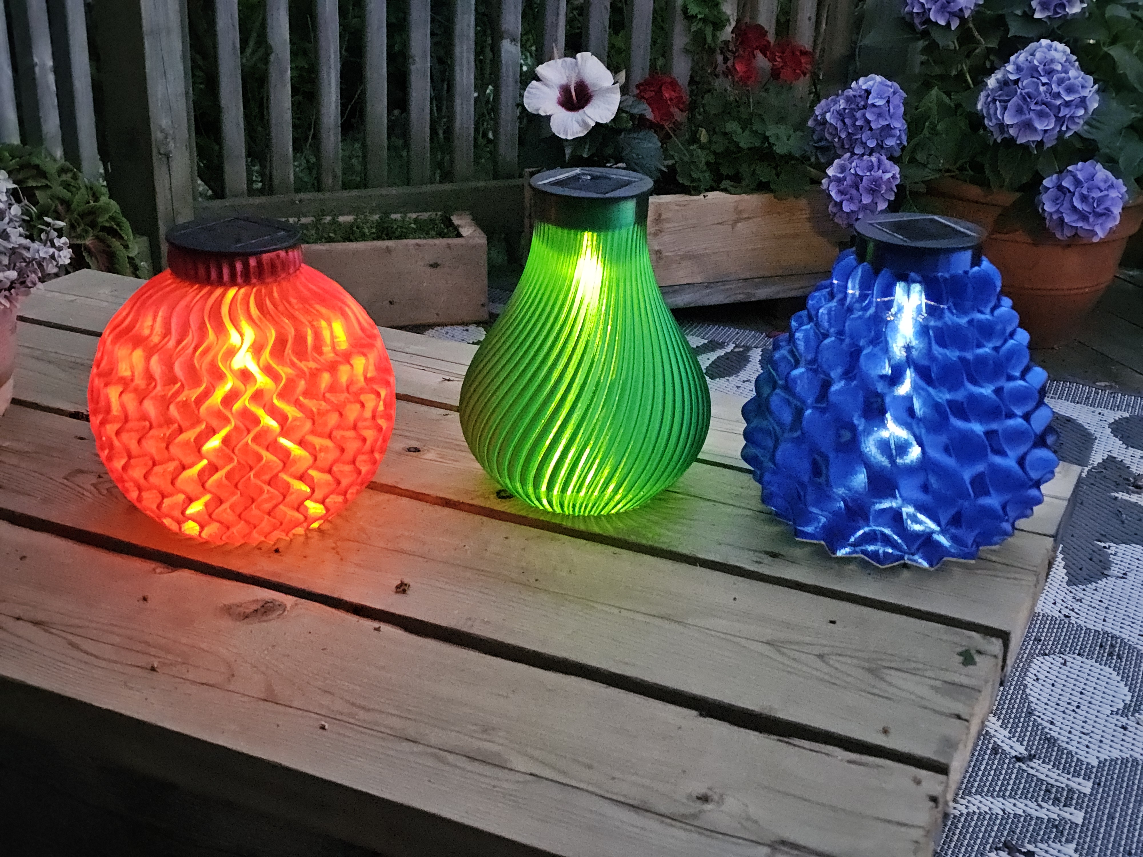 Solar Lanterns / vases for your patio or deck