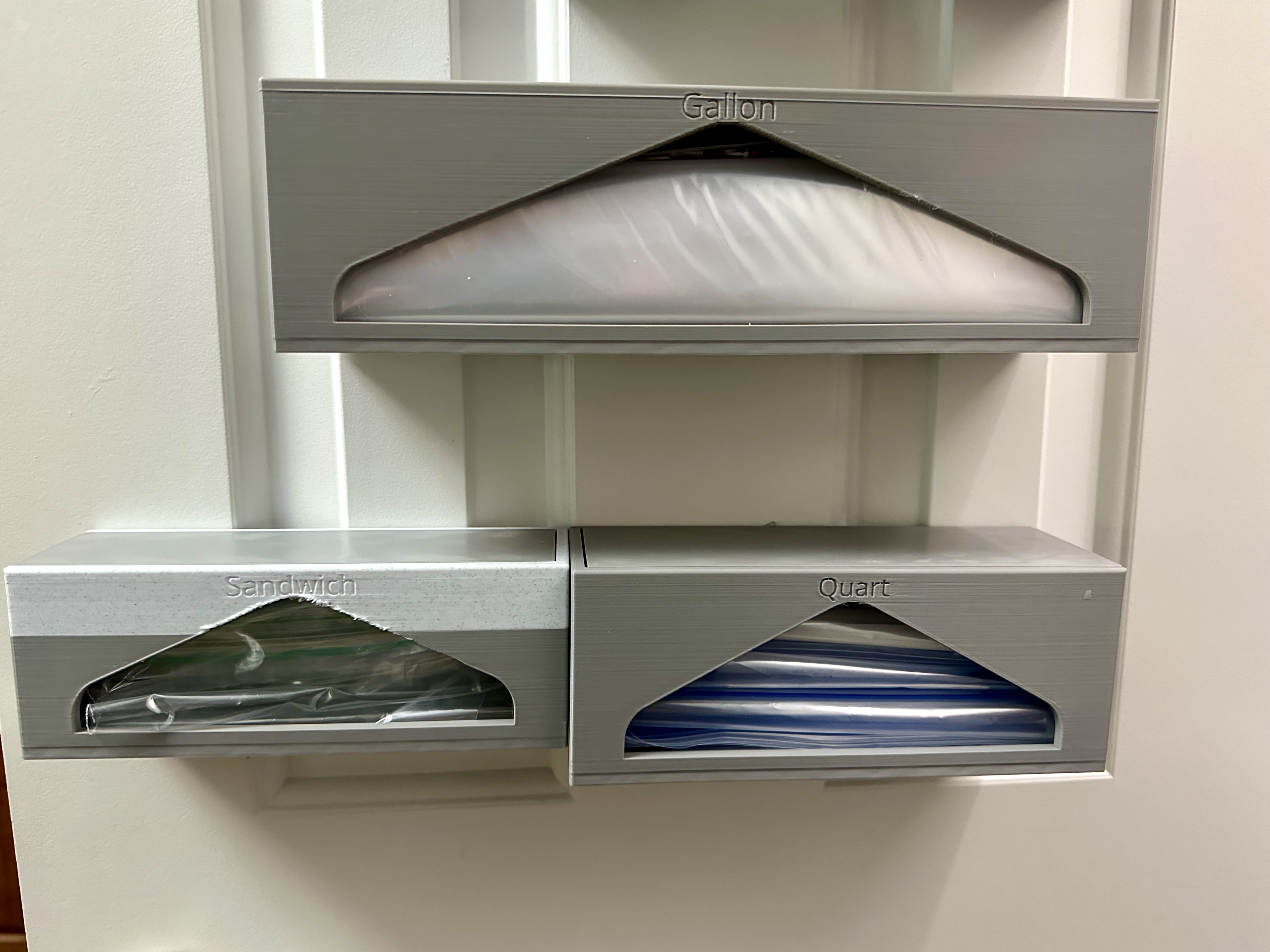 Wall Mounted Freezer Bag Storage Boxes (Ziploc)