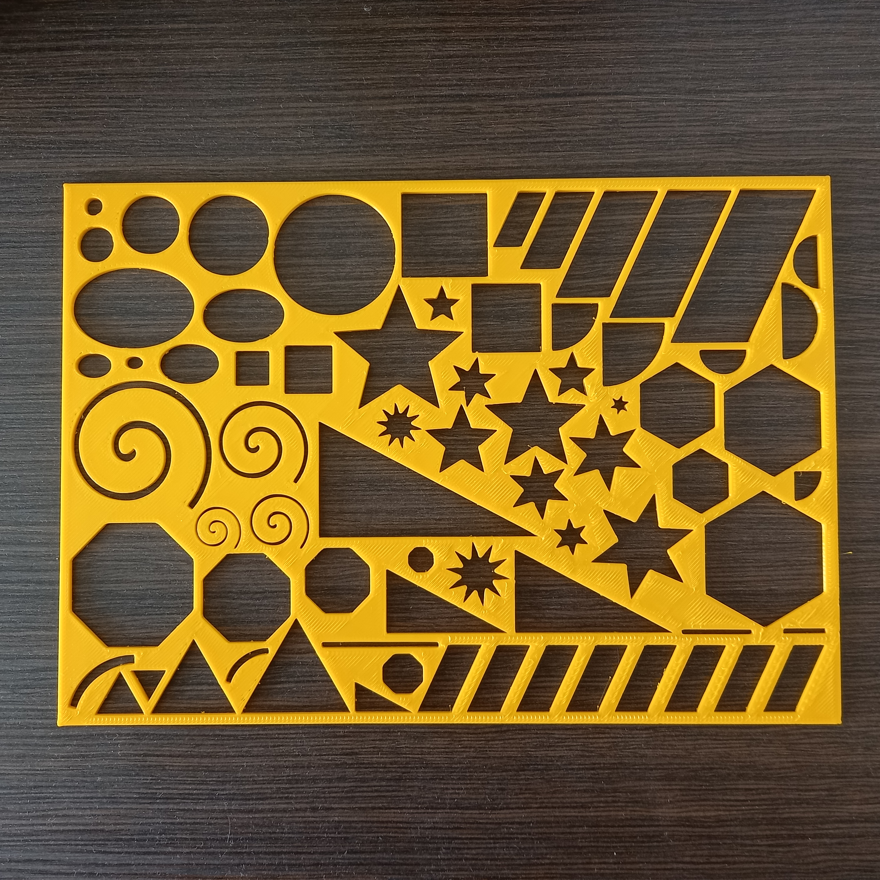 Basic geometric shapes stencil