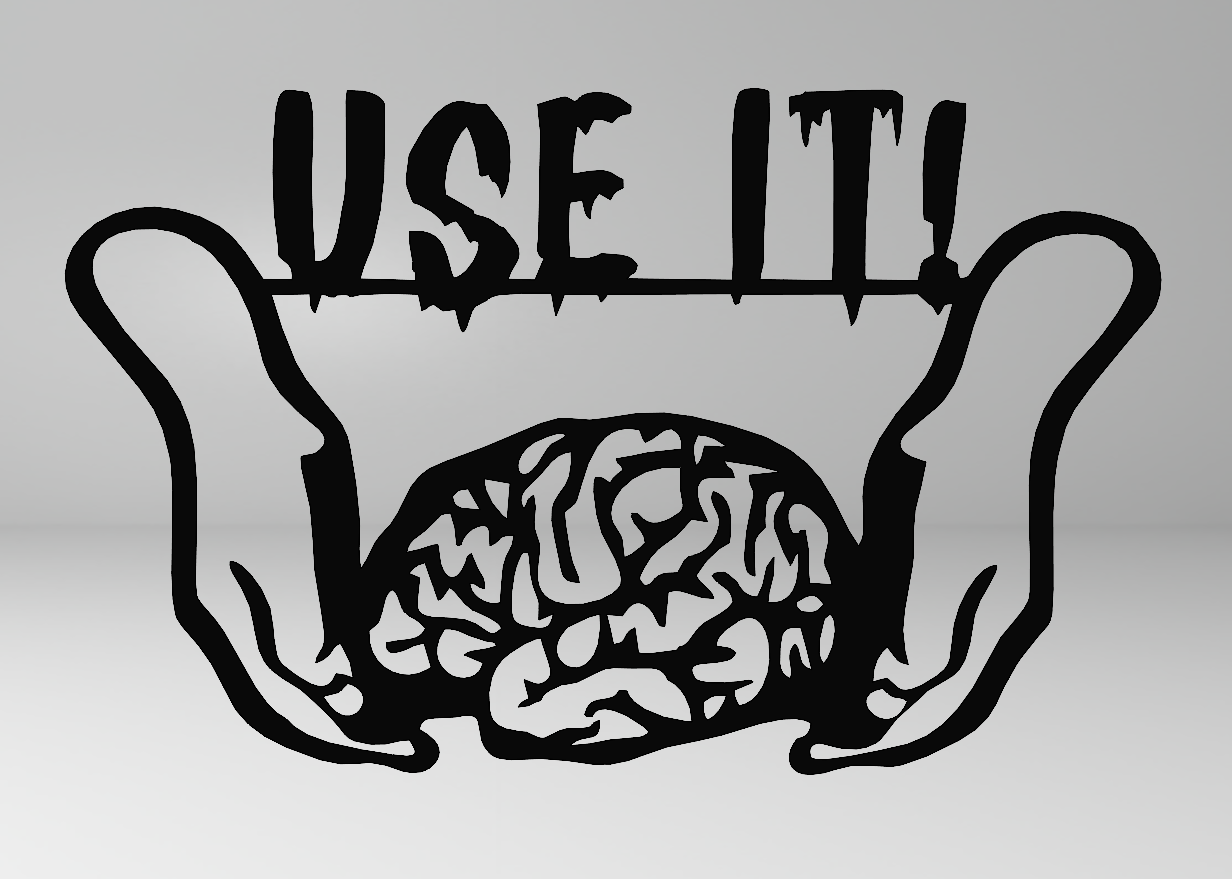 wall art brain 2, 2d art brain, line art brain, brain decor, use brain