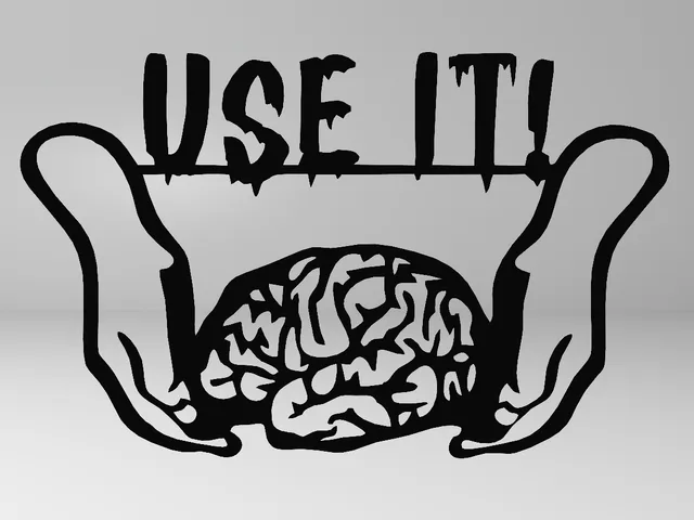 wall art brain 2, 2d art brain, line art brain, brain decor, use brain