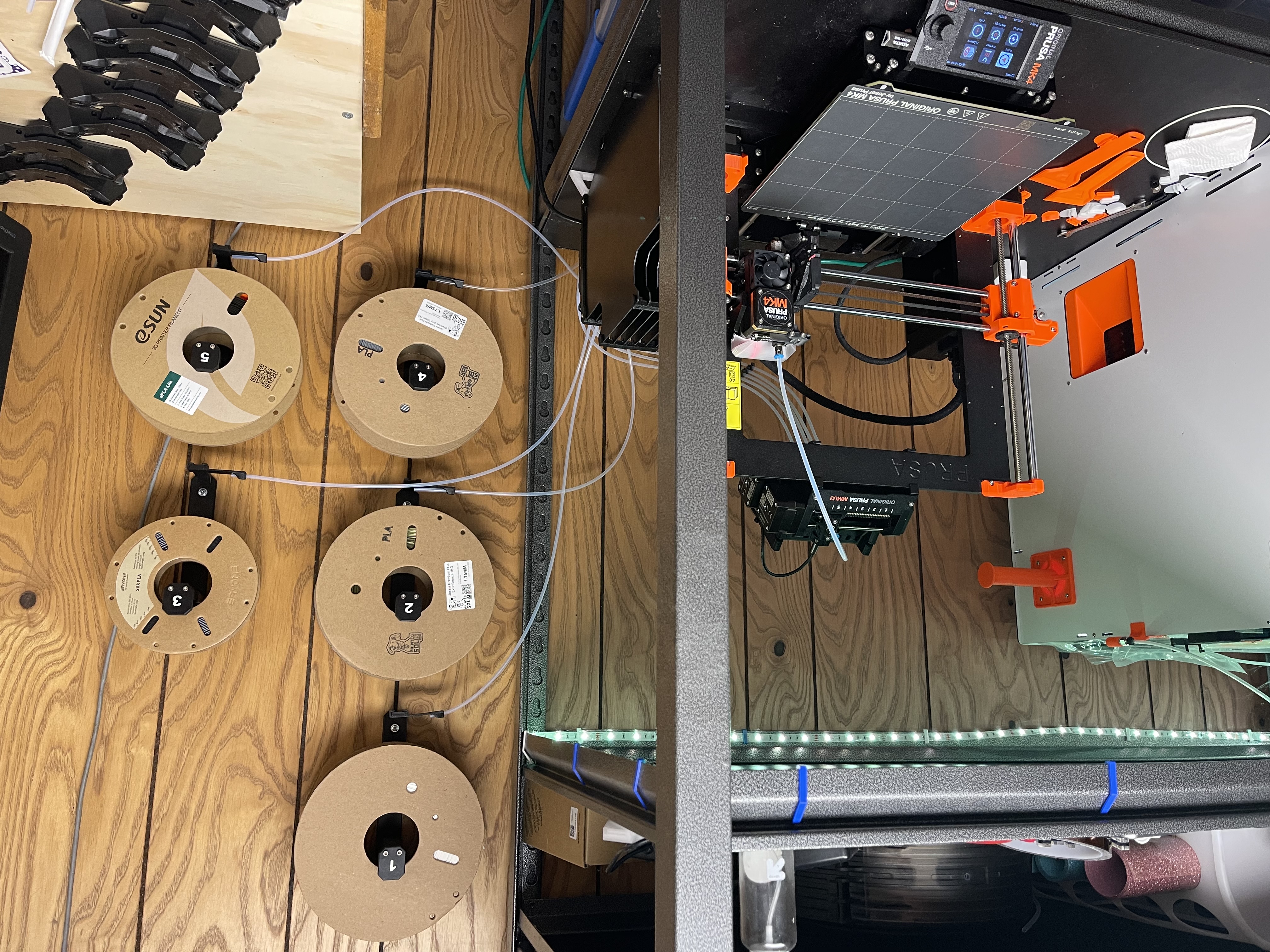 Wall Spool Holder with PTFE holder for MMU3