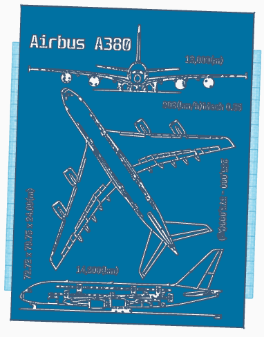 Airbus A380 blueprint by Kryštoof | Download free STL model ...