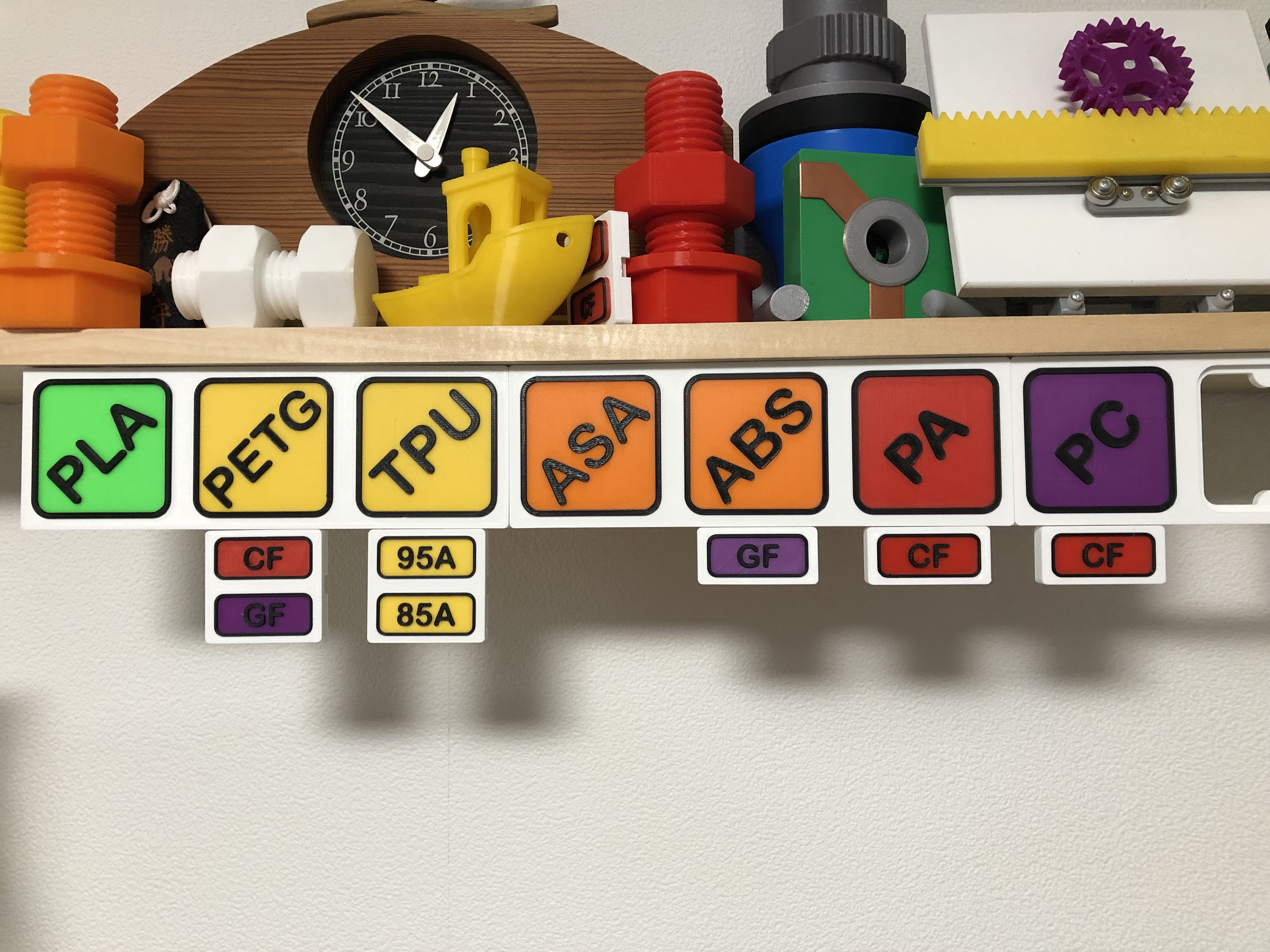 Filament Material Achievement Badges
