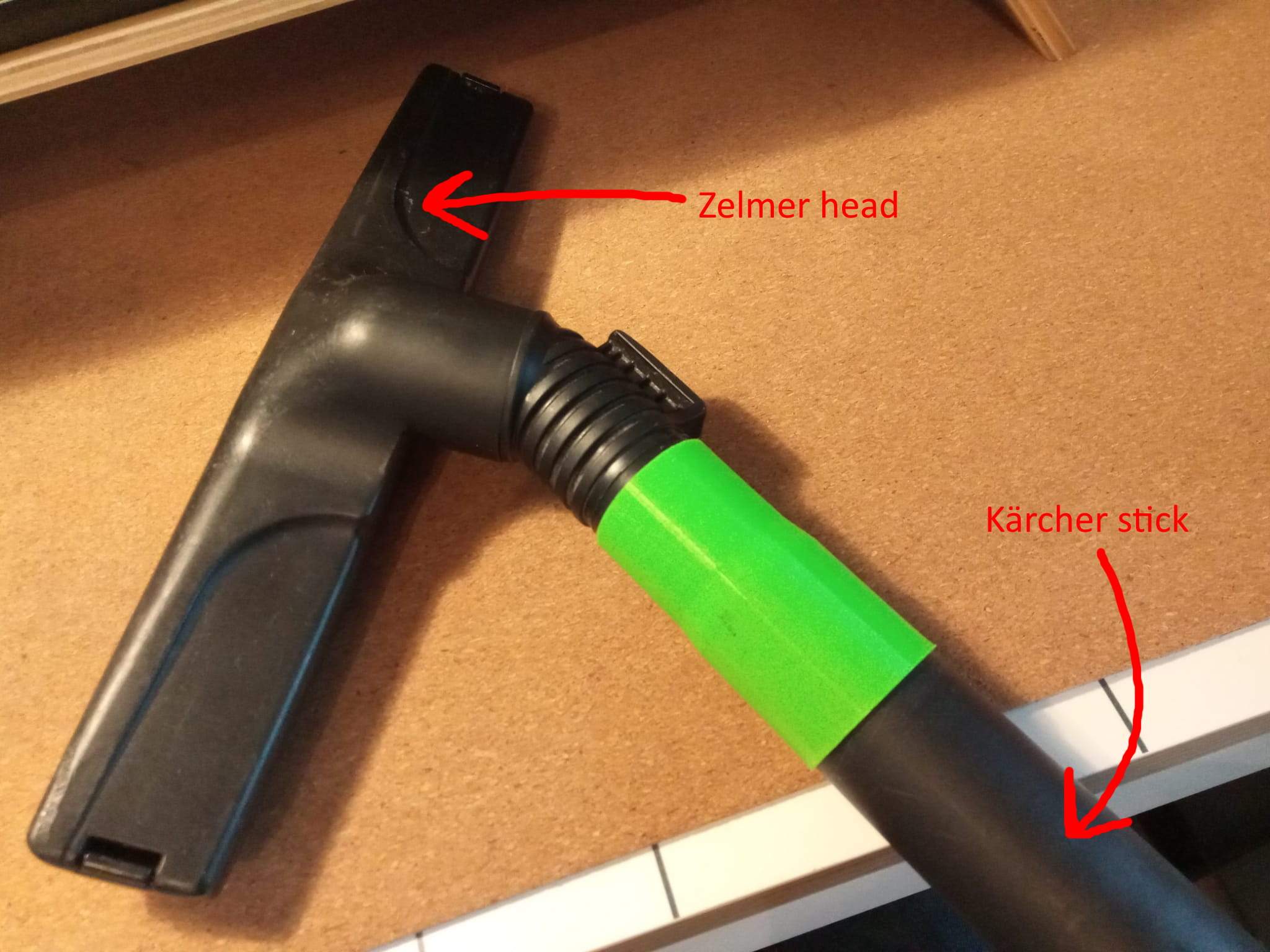 Zelmer heads to Kärcher- vacuum cleaner adapter/redukce hlav vysavačů zelmer na vysavače kärcher