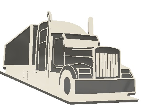 silueta camion truck