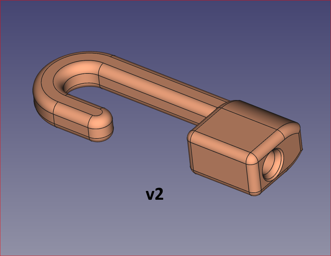 Hook for 4mm rope by Mi09 | Download free STL model | Printables.com