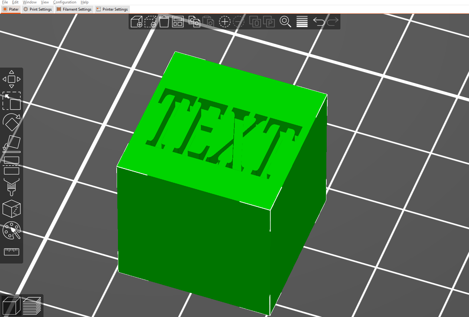 3d text cube