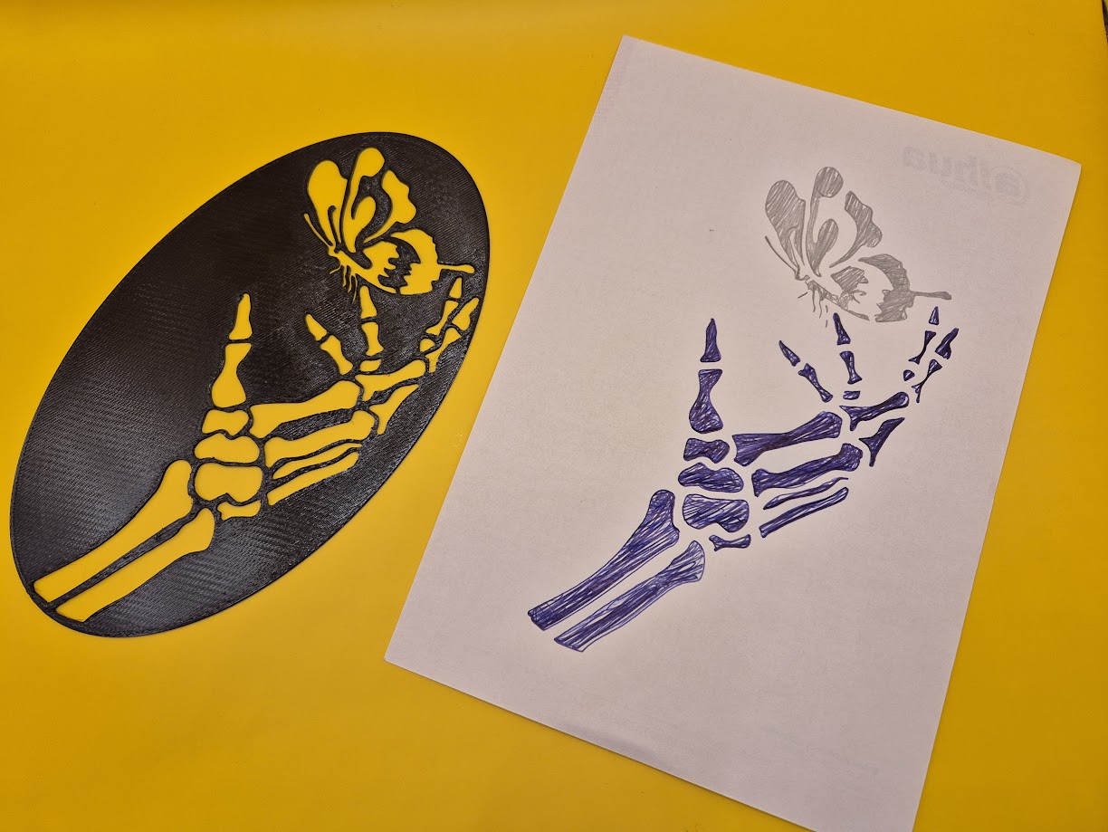 Skelet Hand Stencil