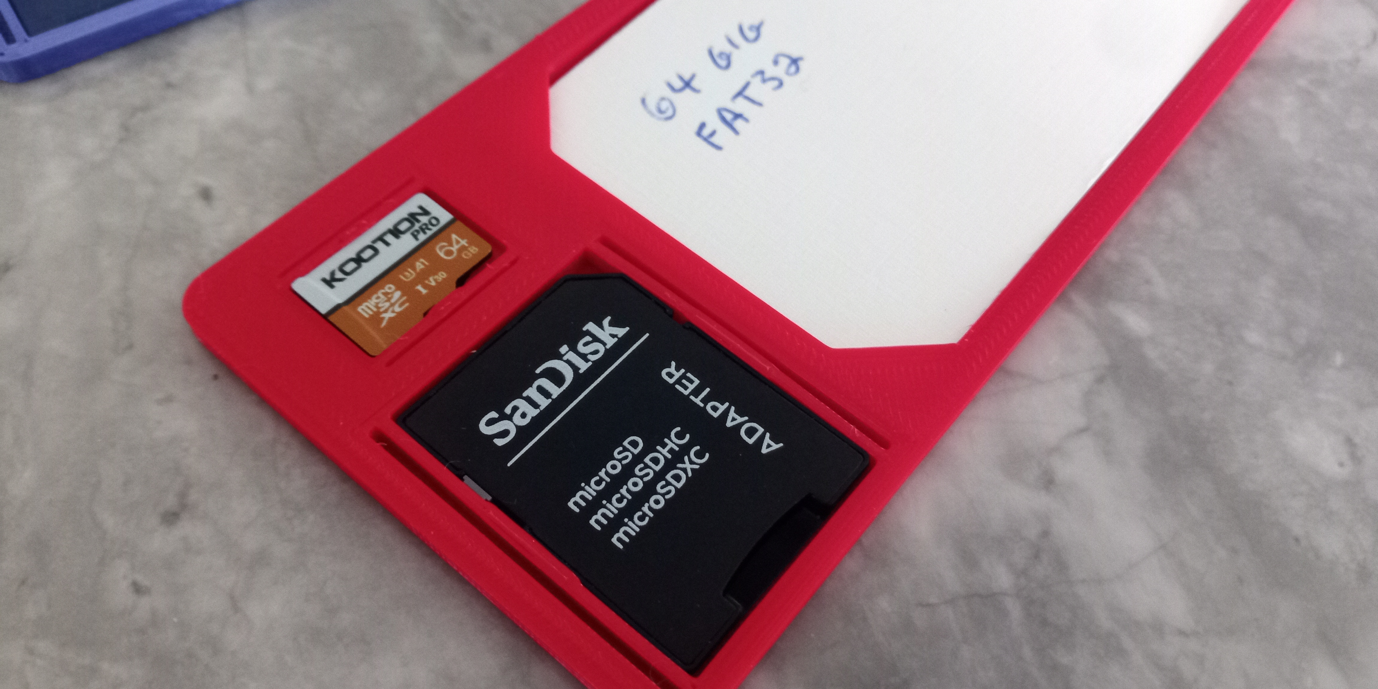 SD card labelling