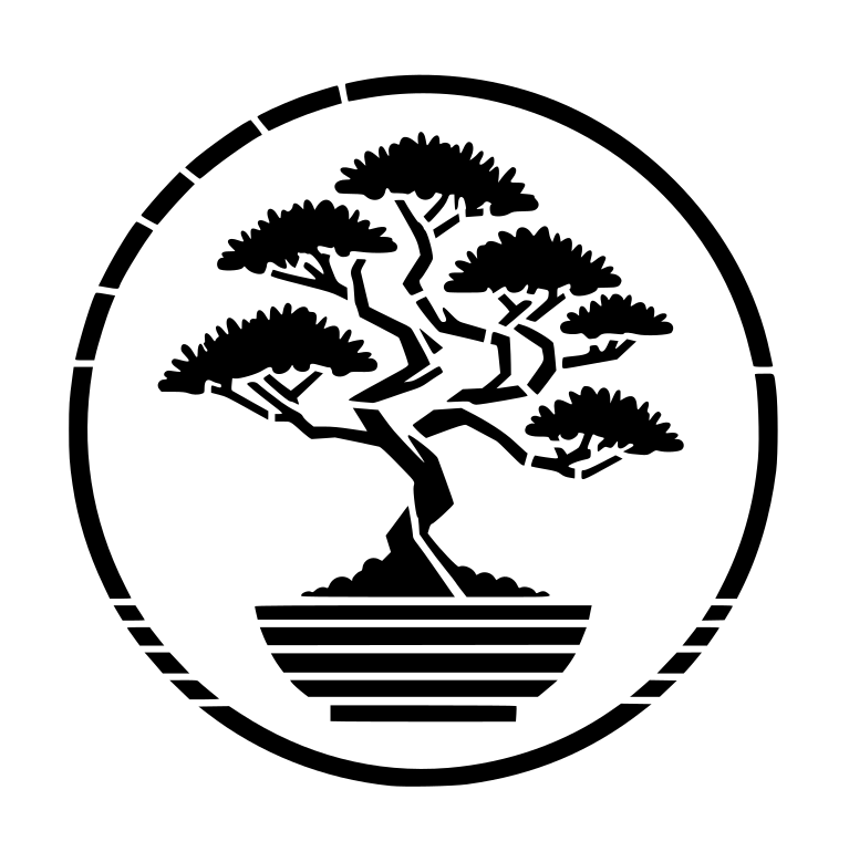 Square coaster: bonsai