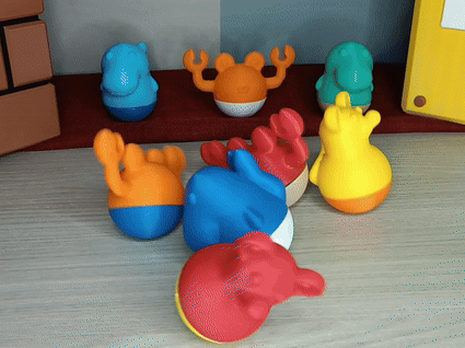 Rolling but not falling toys!
