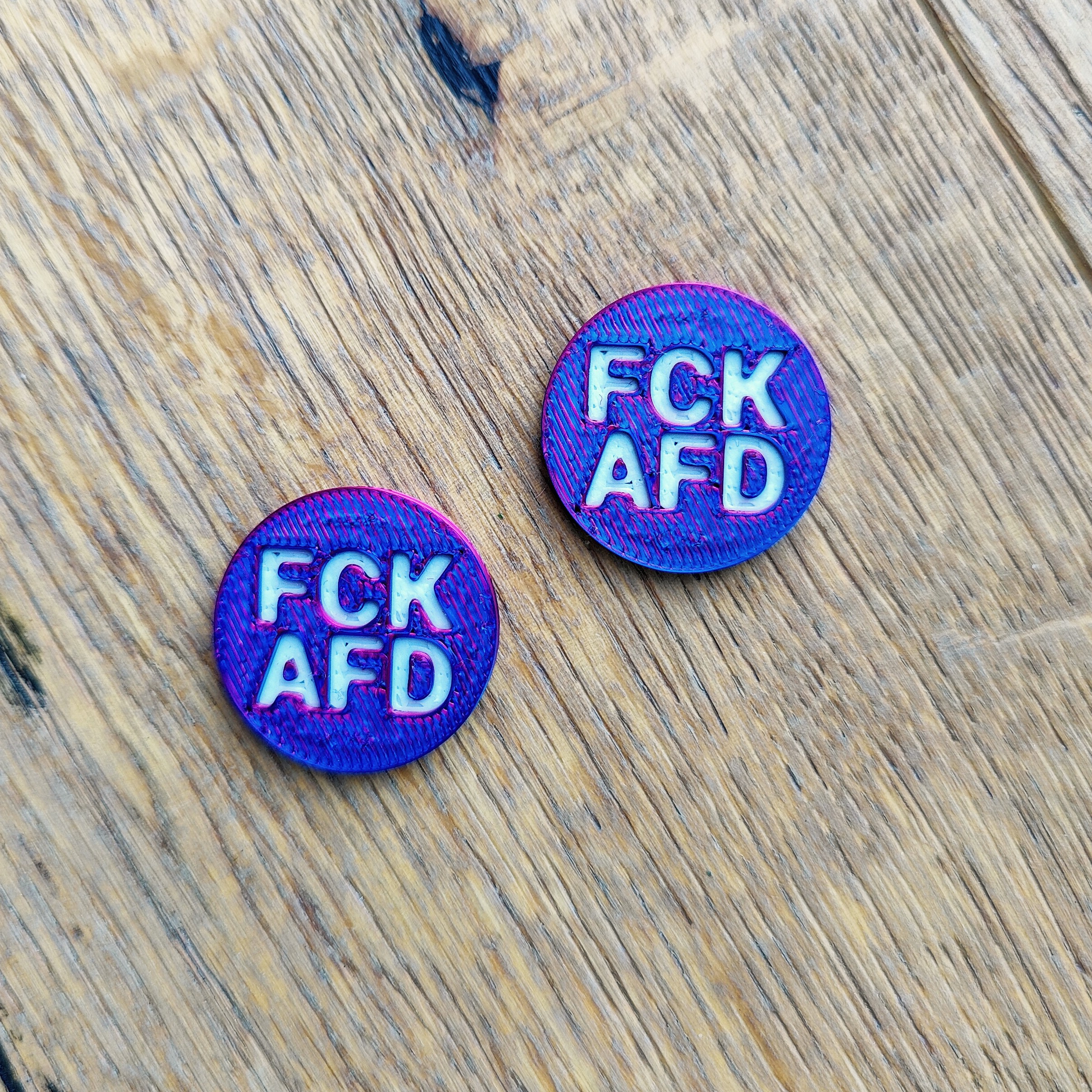 Einkaufswagenchip FCKAFD Remix -Nur Schrift-