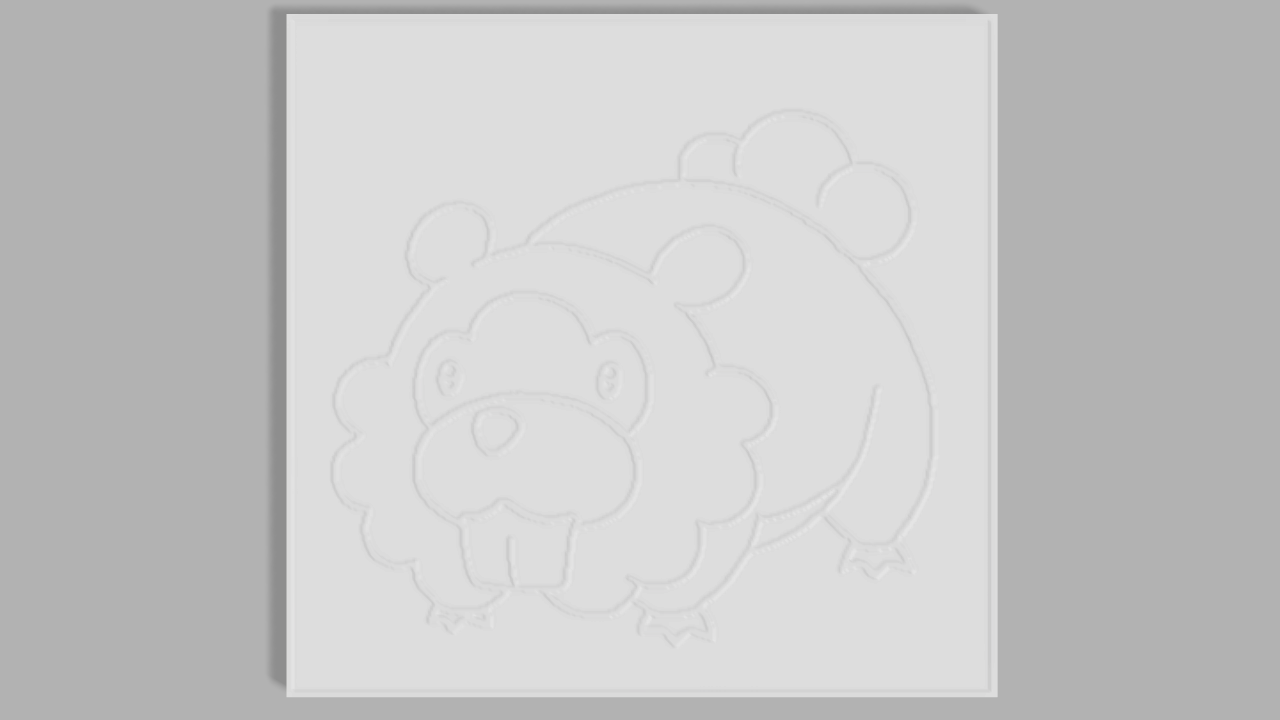 Bidoof Lithophane