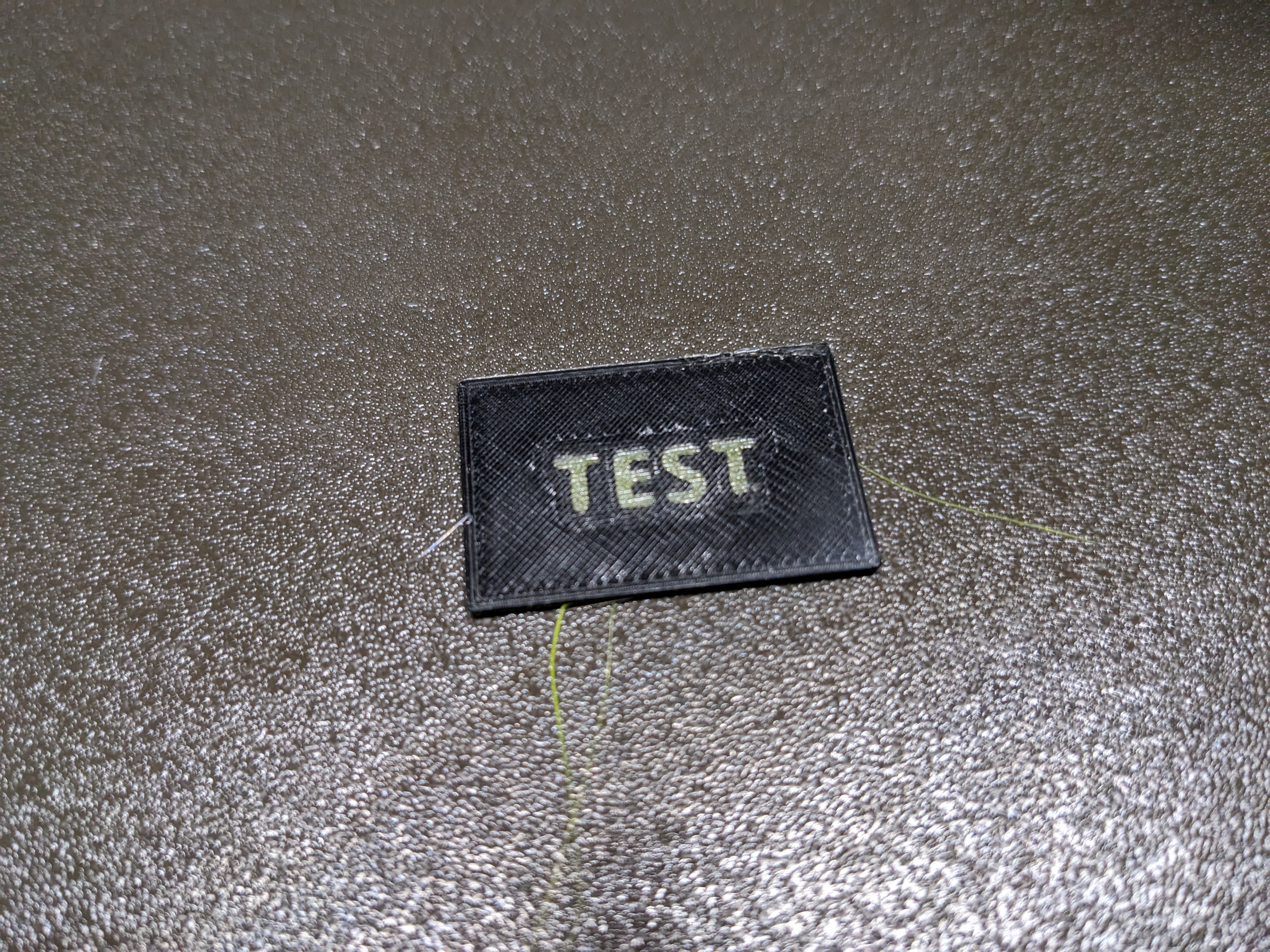 Two Color Flat Text via Filament Switching - Test Model