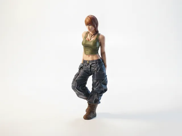 Cargo Pants Lady Female Figure 3D Printable